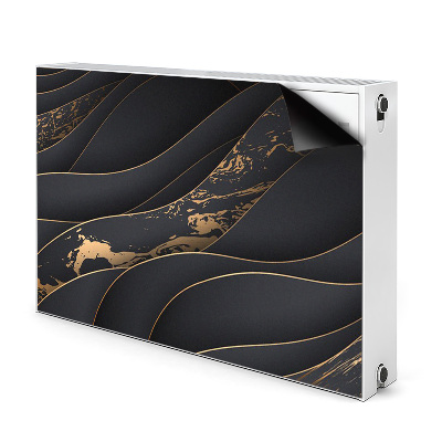 Decorative radiator cover Gray waves