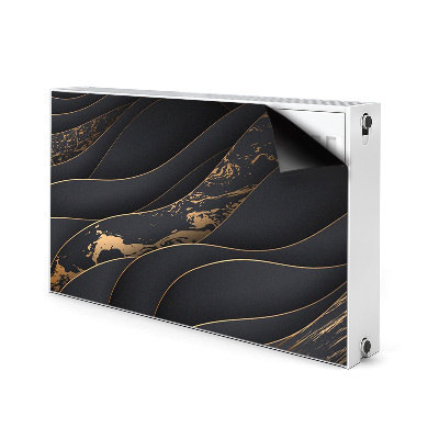 Decorative radiator cover Gray waves