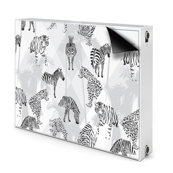 Magnetic radiator mat Tigers and zebras