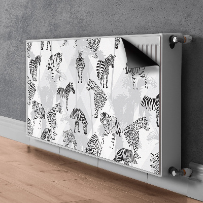 Magnetic radiator mat Tigers and zebras