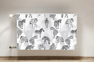 Magnetic radiator mat Tigers and zebras