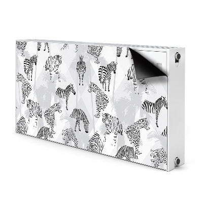 Magnetic radiator mat Tigers and zebras