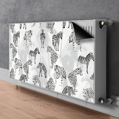 Magnetic radiator mat Tigers and zebras