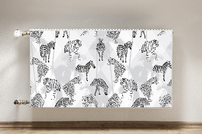 Magnetic radiator mat Tigers and zebras