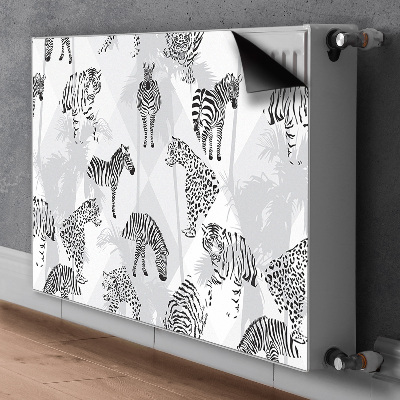 Magnetic radiator mat Tigers and zebras