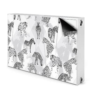 Magnetic radiator mat Tigers and zebras