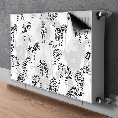 Magnetic radiator mat Tigers and zebras