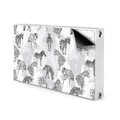 Magnetic radiator mat Tigers and zebras