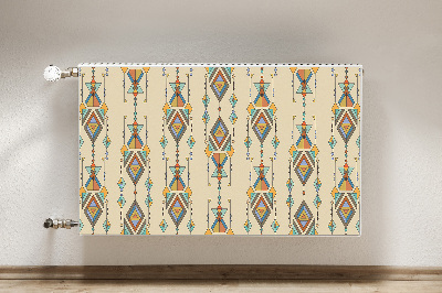 Decorative radiator cover Aztec style