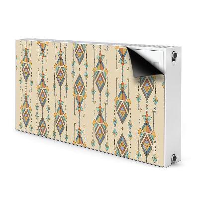 Decorative radiator cover Aztec style