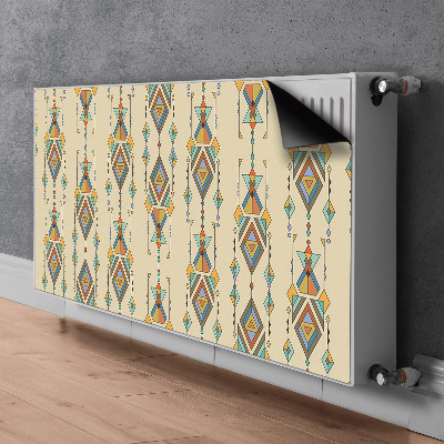 Decorative radiator cover Aztec style