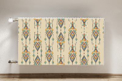 Decorative radiator cover Aztec style