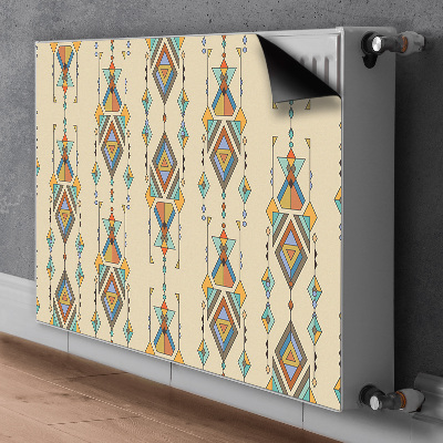 Decorative radiator cover Aztec style