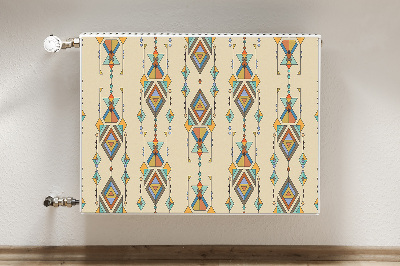 Decorative radiator cover Aztec style