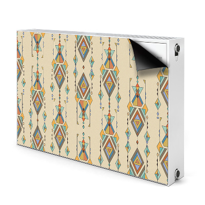 Decorative radiator cover Aztec style