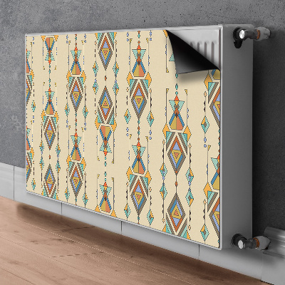 Decorative radiator cover Aztec style