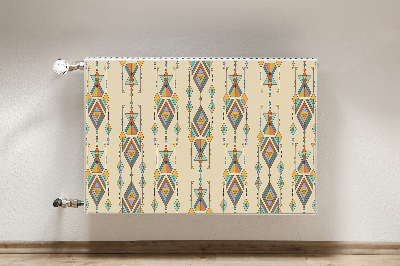 Decorative radiator cover Aztec style