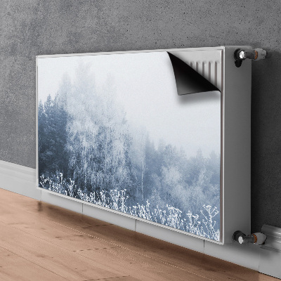 Magnetic radiator mat Winter trees