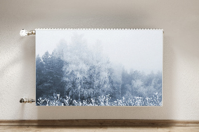 Magnetic radiator mat Winter trees