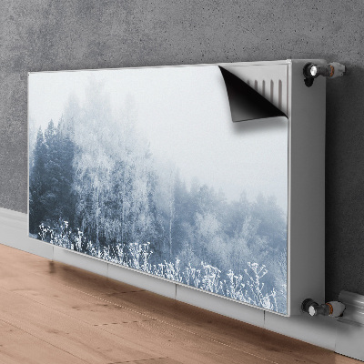 Magnetic radiator mat Winter trees