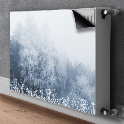 Magnetic radiator mat Winter trees