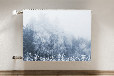 Magnetic radiator mat Winter trees