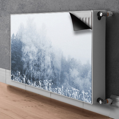 Magnetic radiator mat Winter trees