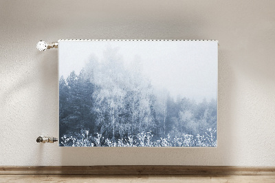 Magnetic radiator mat Winter trees