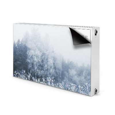 Magnetic radiator mat Winter trees