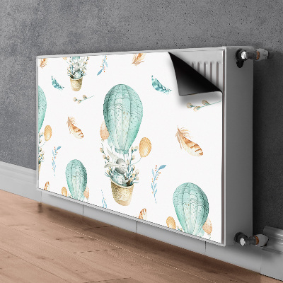 Decorative radiator cover Rabbit in a balloon