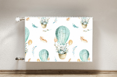 Decorative radiator cover Rabbit in a balloon