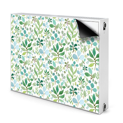 Magnetic radiator mat Green leaves