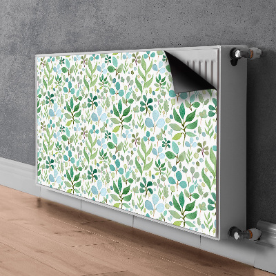 Magnetic radiator mat Green leaves