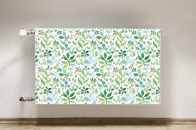 Magnetic radiator mat Green leaves