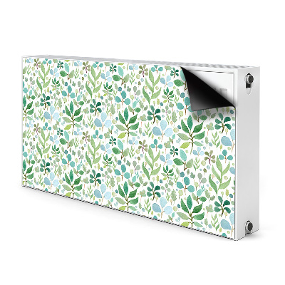 Magnetic radiator mat Green leaves