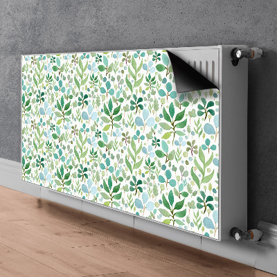 Magnetic radiator mat Green leaves