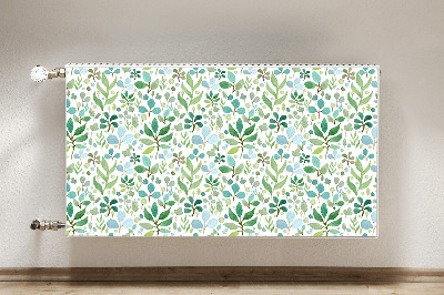 Magnetic radiator mat Green leaves