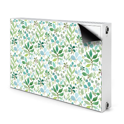 Magnetic radiator mat Green leaves