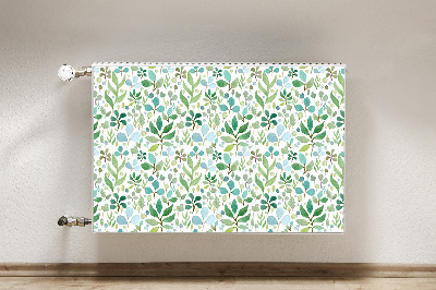 Magnetic radiator mat Green leaves