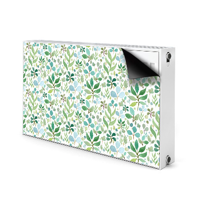 Magnetic radiator mat Green leaves