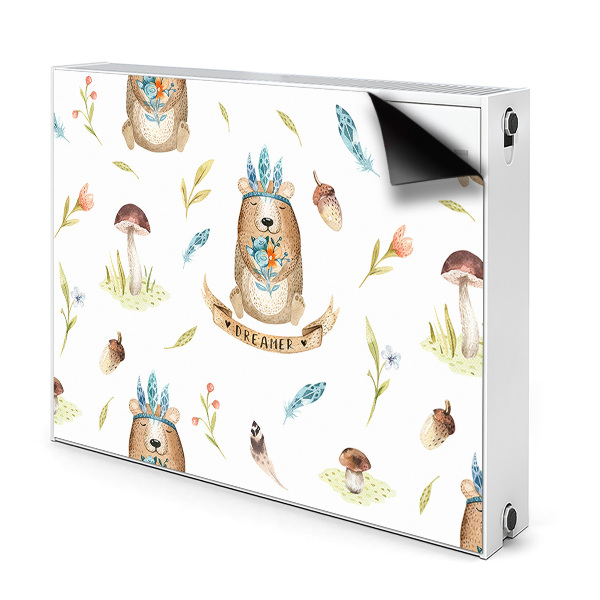 Magnetic radiator cover Indian bear