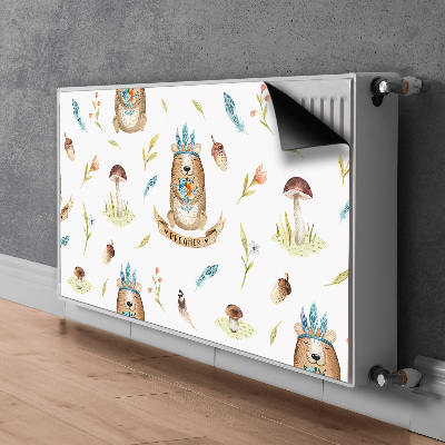 Magnetic radiator cover Indian bear