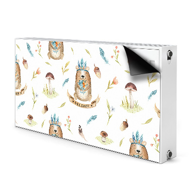 Magnetic radiator cover Indian bear