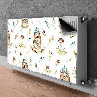 Magnetic radiator cover Indian bear