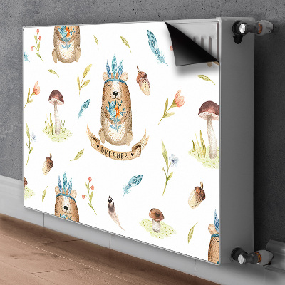 Magnetic radiator cover Indian bear