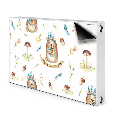 Magnetic radiator cover Indian bear