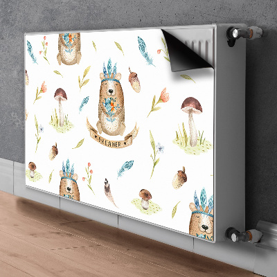 Magnetic radiator cover Indian bear