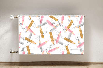 Decorative radiator mat Pattern pencils