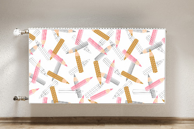 Decorative radiator mat Pattern pencils