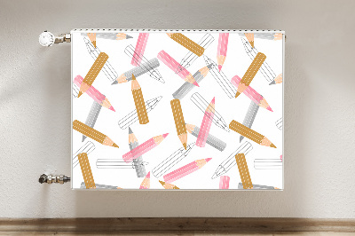 Decorative radiator mat Pattern pencils